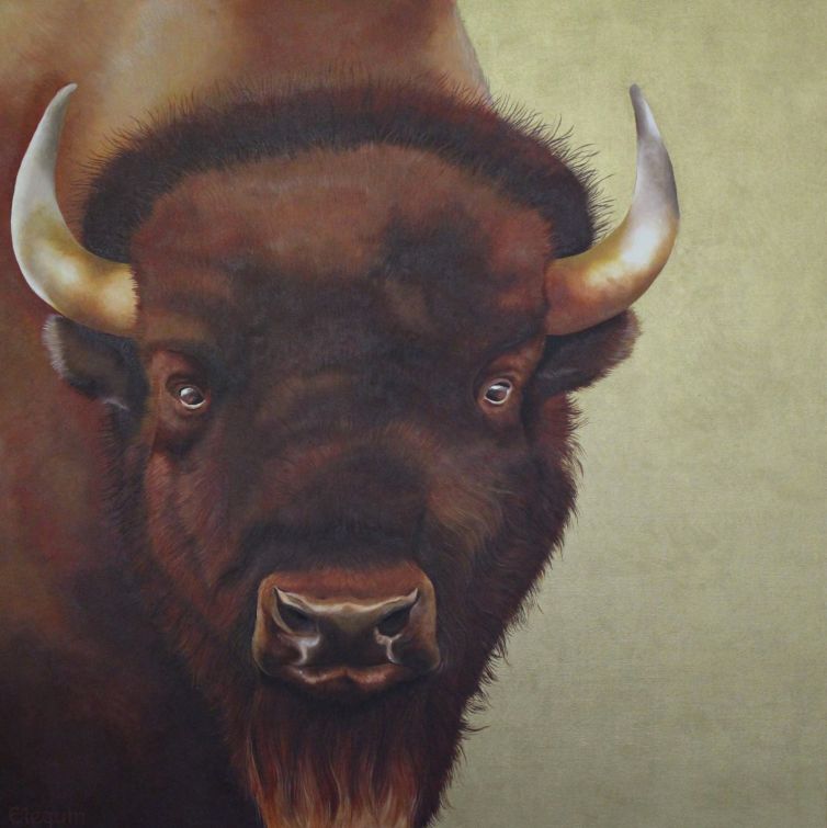 Gilded Bronze Buffalo