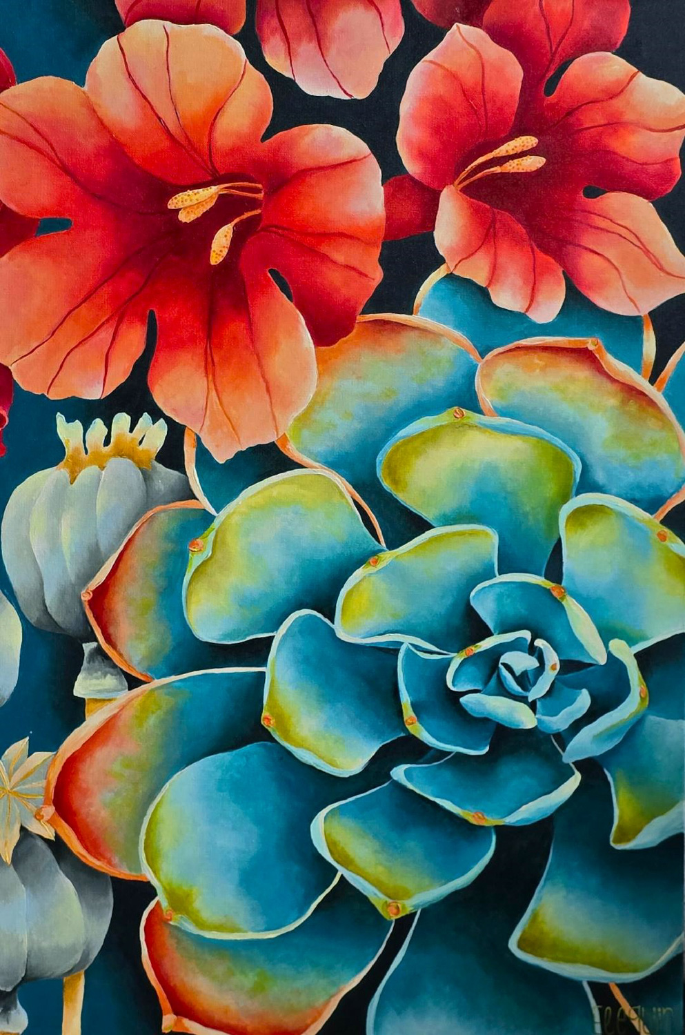 Elizabeth Elequin - EVENTIDE (Panel 3) - Acrylic