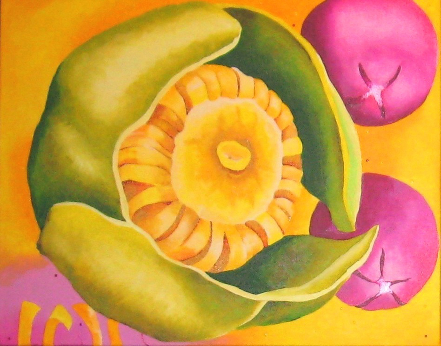 Elizabeth Elequin - SPATTERDOCK (Panel 2) - Acrylic