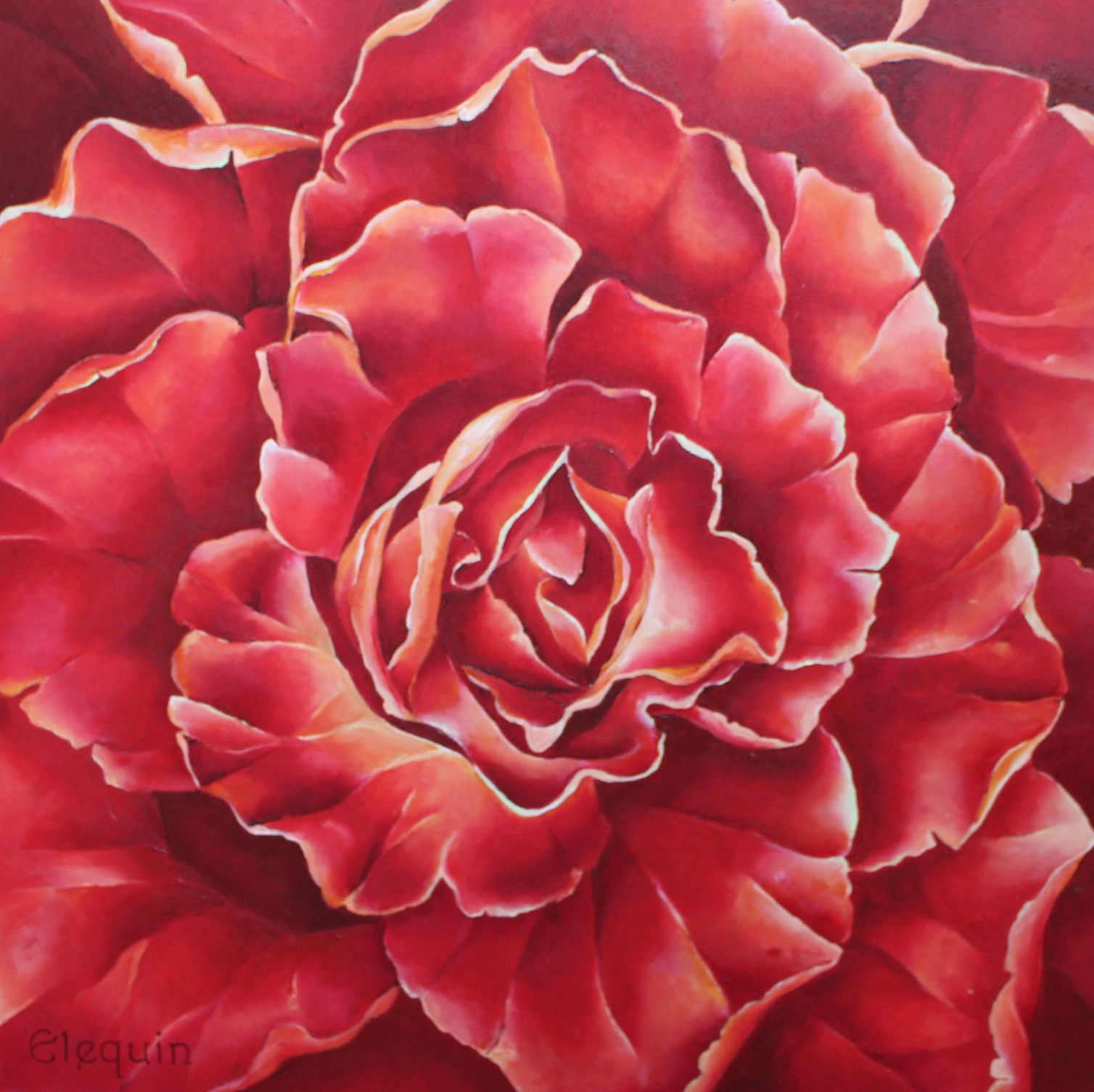 Elizabeth Elequin - GARNET - 24x24 Acrylic