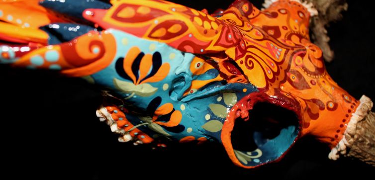 Elizabeth Elequin - SAFFRON SUNRISE DEER - Acrylic Paint