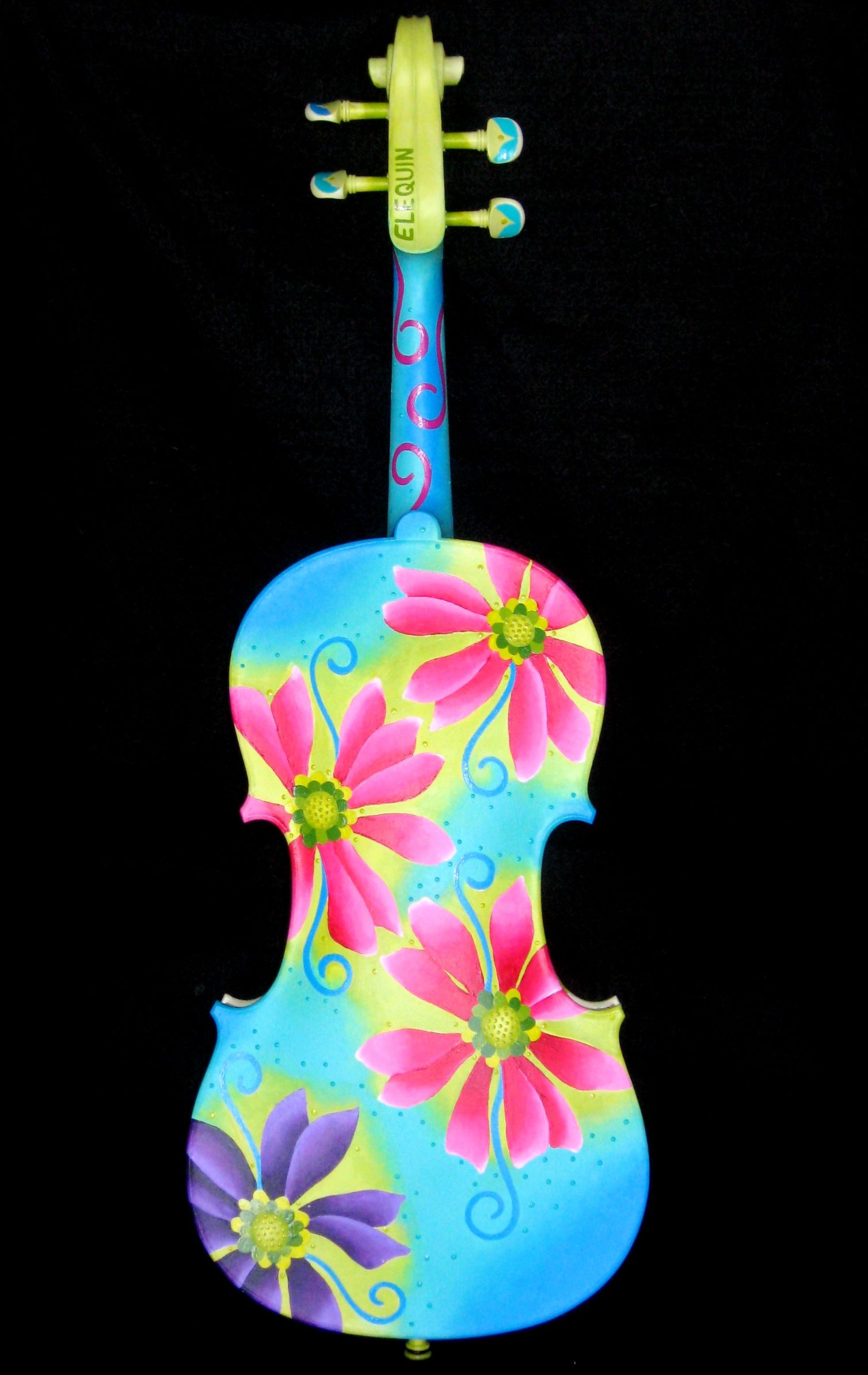Elizabeth Elequin - SAN ANTONIO SKY VIOLIN - Acrylic