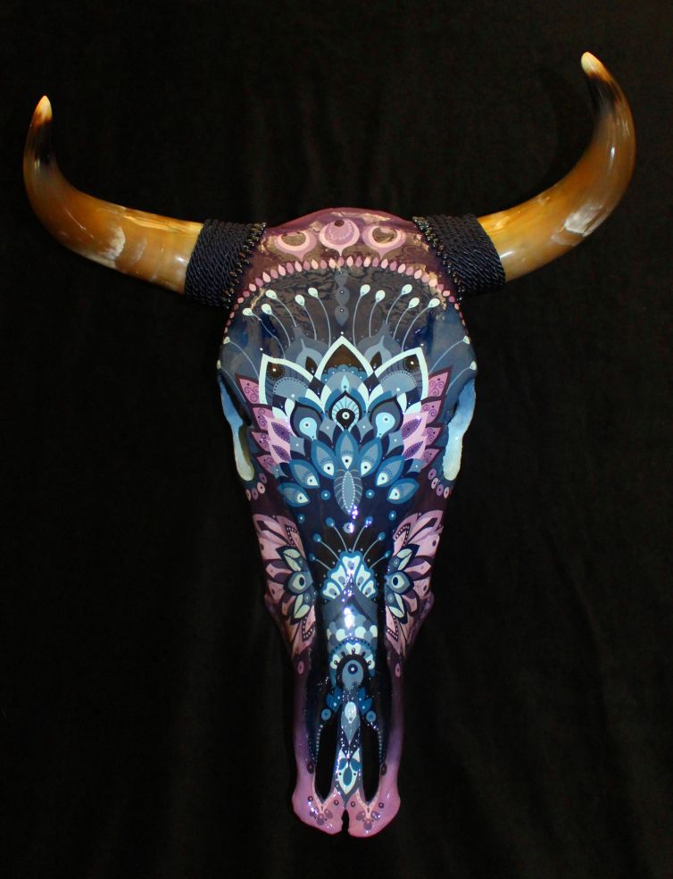 Elizabeth Elequin - AMETHYST MIST STEER - Acrylic Paint
